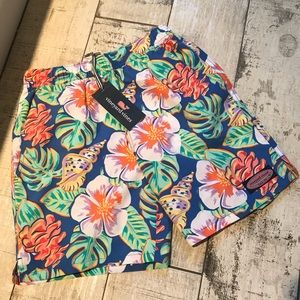 Vineyard Vines Boys Swim Trunks Hawaiian Floral
